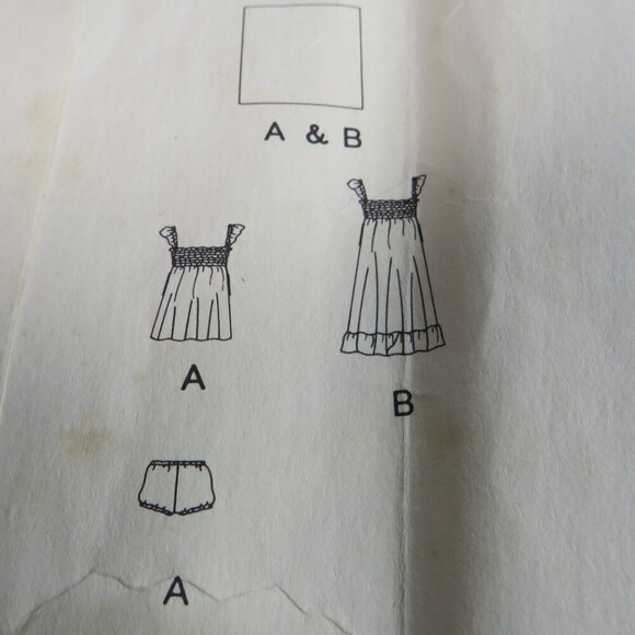 Little Vogue 1632 Clothing Pattern Sun Dress, Bloomers, Scarf complete - Picture 3 of 8